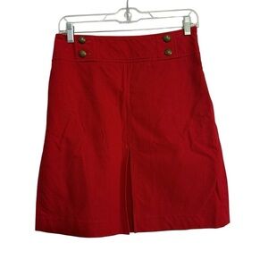 Talbots Red 4-Button Textured Lined Skirt Women’s Size 4 Petite